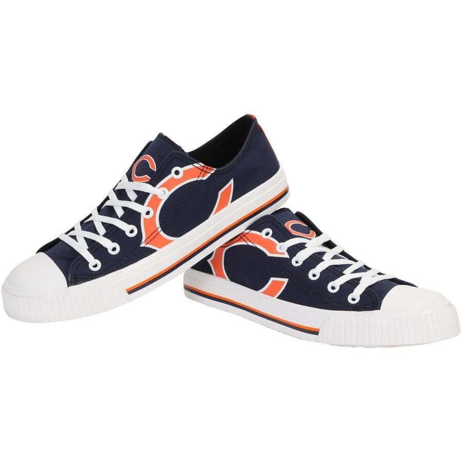 Women's Chicago Bears Repeat Print Low Top Sneakers 004